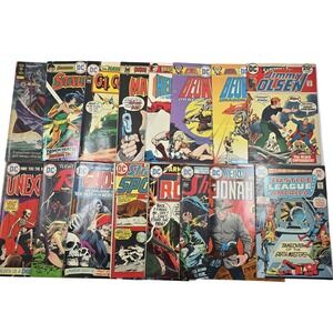 Vintage DC Marvel Gold Key Comic Book Lot 18 Issues Bronze Age Sgt Rock JLA Hex